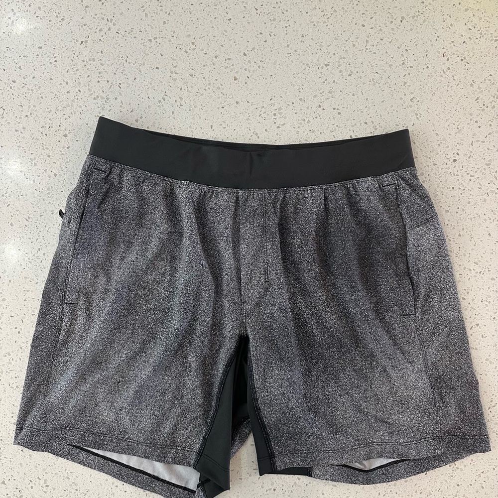 lululemon athletica Black and Gray Athletic Shorts